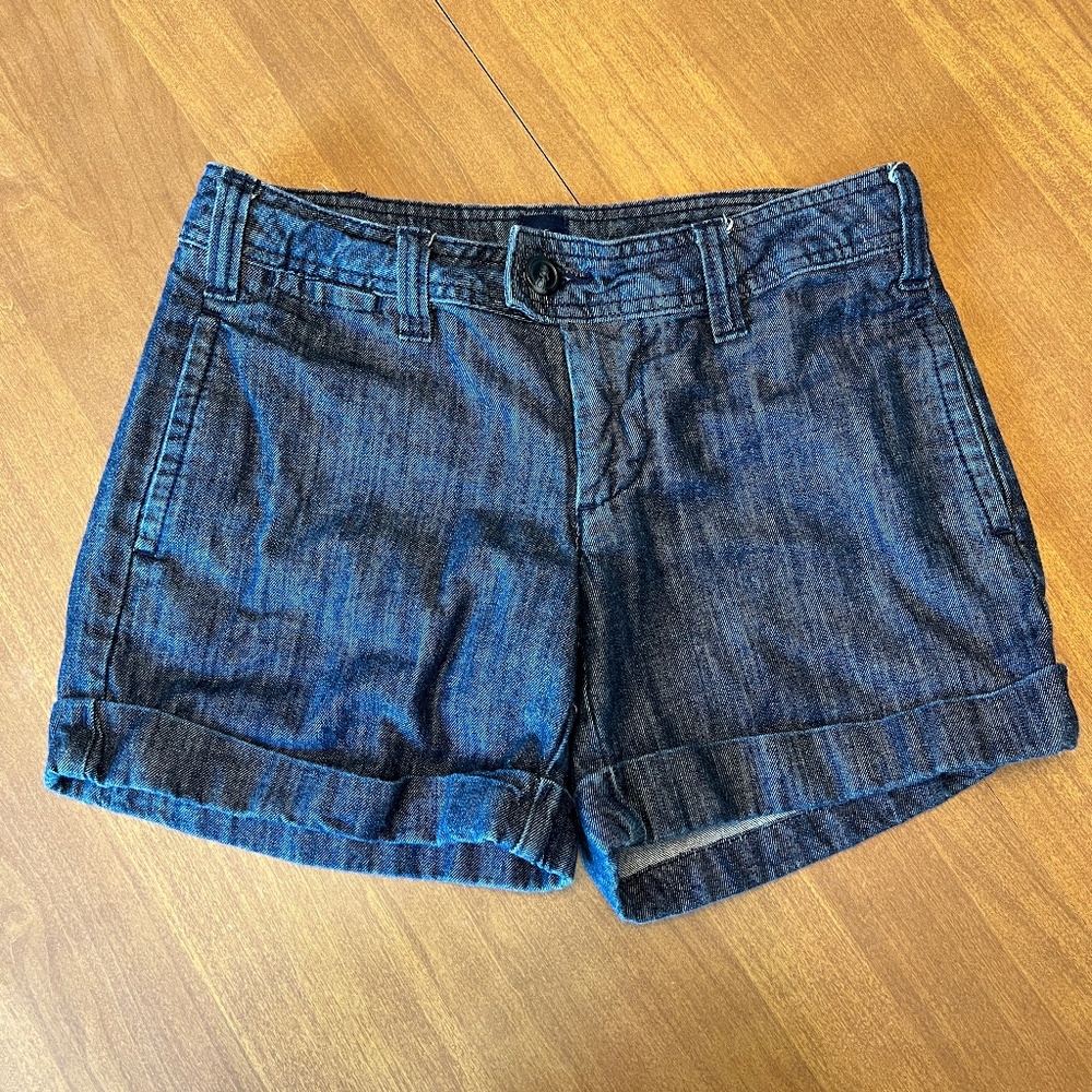GAP - Denim Cuffed Shorts, Size 2
